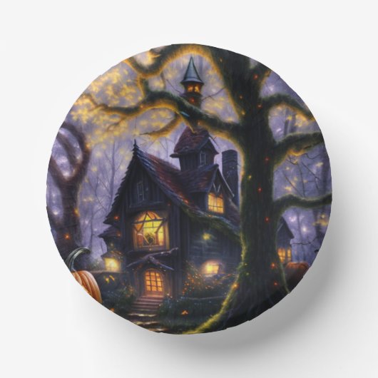 pompoen/herfst/herfst/Halloween Papieren Kommen (Voorkant)