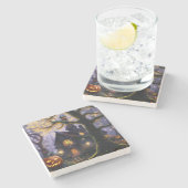 pompoen/herfst/herfst/Halloween Stenen Onderzetter (Zijkant)