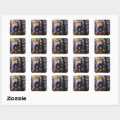 pompoen/herfst/herfst/Halloween Vierkante Sticker (Vel)