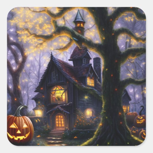 pompoen/herfst/herfst/Halloween Vierkante Sticker (Voorkant)