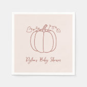 Pompoen Herfst Herfst Hand getrokken Doodle Baby s Servet (Voorkant)