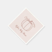 Pompoen Herfst Herfst Hand getrokken Doodle Baby s Servet (Hoek)