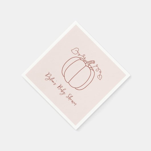 Pompoen Herfst Herfst Hand getrokken Doodle Baby s Servet (Hoek)