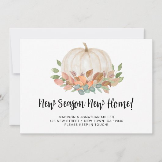 Pompoen Herfst herfst verplaatsen Aankondiging (Voorkant)