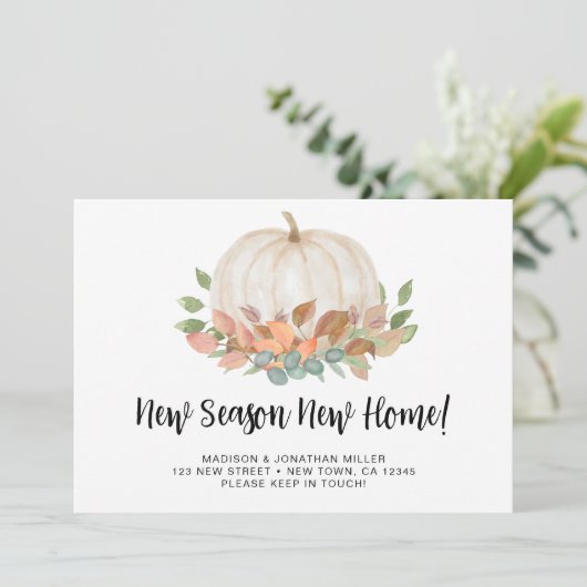 Pompoen Herfst herfst verplaatsen Aankondiging (Staand voorkant)