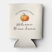 Pompoen herfst herfstwelkom in ons interieur blikjeskoeler (Voorkant)