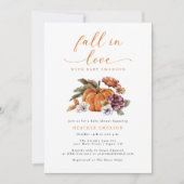 Pompoen Herfst In Liefde Baby shower Kaart (Voorkant)