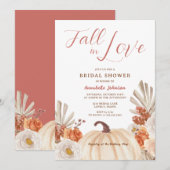 Pompoen Herfst in Liefde Bruids Douche Uitnodiging (Voorkant / Achterkant)