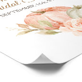 Pompoen Herfst In Liefde Bruidsuitnodiging Welcome Poster (Hoek)