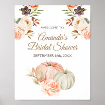 Pompoen Herfst In Liefde Bruidsuitnodiging Welcome