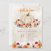 Pompoen Herfst in liefde Herfst Vrijgezellenfeest Kaart (Voorkant)