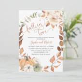 Pompoen Herfst in Love Autumn Bridal Couples Showe Kaart (Staand voorkant)