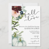 Pompoen Herfst in Love Bridal Shower Kaart (Voorkant)