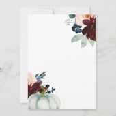 Pompoen Herfst in Love Bridal Shower Kaart (Achterkant)