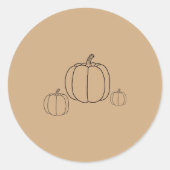 Pompoen Herfst Kleurenpalet Bullet  Ronde Sticker (Voorkant)
