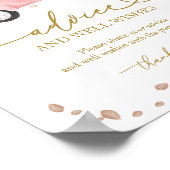 Pompoen Herfst Meisje Baby shower Advies & Wishes  Poster (Hoek)