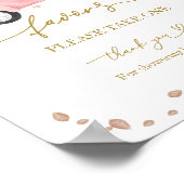 Pompoen Herfst Meisje Baby shower Favors Sign Poster (Hoek)