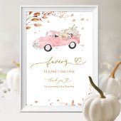 Pompoen Herfst Meisje Baby shower Favors Sign Poster