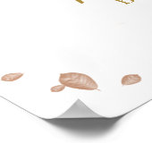 Pompoen Herfst Meisje Baby shower Welkom Teken Poster (Hoek)