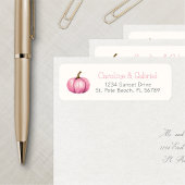 Pompoen Herfst meisje Douche Verjaardag Etiket