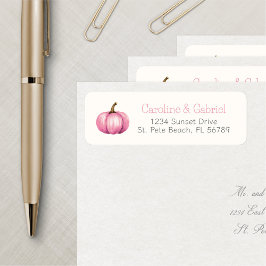 Pompoen Herfst meisje Douche Verjaardag Etiket