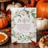 Pompoen Herfst Moderne rustieke Thanksgiving Feestdagenkaart