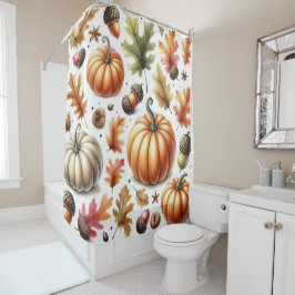 Pompoen Herfst Ontwerp Douchegordijn