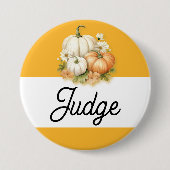 Pompoen Herfst Oogst Fair Judge Ronde Button 7,6 Cm (Voorkant)