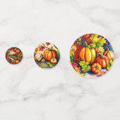 Pompoen Herfst Oogst Feestelijke Herfst Tafel Scat Confetti (Achterkanten)