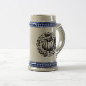 Pompoen Herfst Oogst Stein Bierpul (Voorkant rechts)