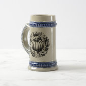 Pompoen Herfst Oogst Stein Bierpul (Voorkant links)