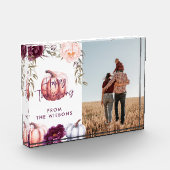 Pompoen herfst paarse Thanksgiving familie Fotoblokken (Links)