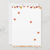 Pompoen Herfst Party Kaart (Achterkant)