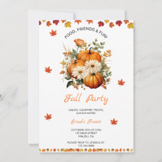 Pompoen Herfst Party Kaart