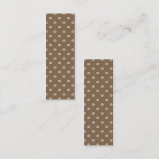 Pompoen herfst patroon bookmarker mini visitekaartje (Voorkant / Achterkant)