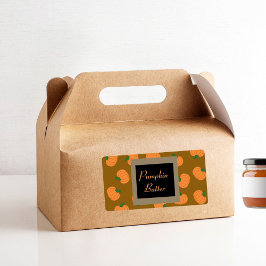 Pompoen herfst print neutraal gekleurde labels