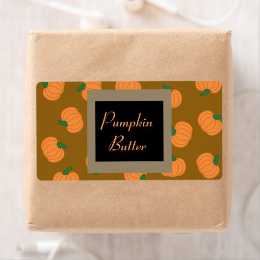 Pompoen herfst print neutraal gekleurde labels (Insitu)