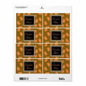 Pompoen herfst print neutraal gekleurde labels (Full Sheet)