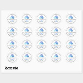Pompoen Herfst | Rustiek Adres Ronde Sticker (Vel)