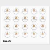 Pompoen Herfst | Rustieke Adres Ronde Sticker (Vel)