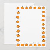 Pompoen Herfst Seizoen Rand Kaart (Voorkant / Achterkant)