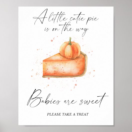 Pompoen herfst taart - baby's zijn zoet poster (Voorkant)