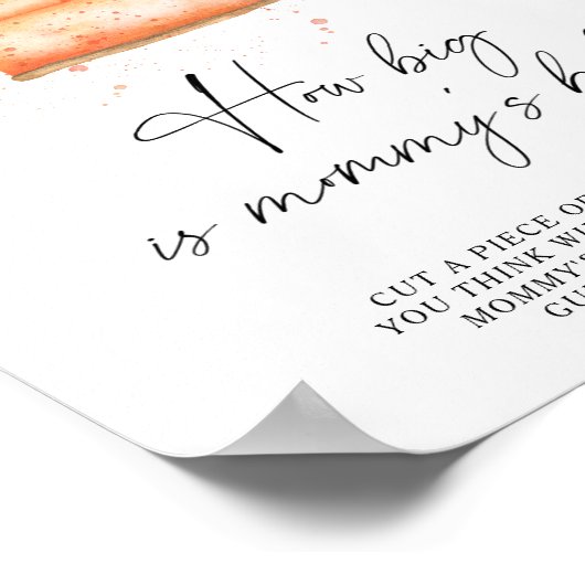 Pompoen herfst taart - hoe groot is mama's buik sp poster (Hoek)