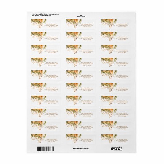 Pompoen Herfst Thanksgiving Envelop Stickers Rusti (Full Sheet)