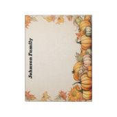 Pompoen Herfst thema Notitieblok (Linkerzijde)