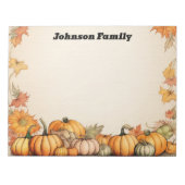 Pompoen Herfst thema Notitieblok (Voorkant)