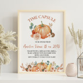 Pompoen Herfst Verjaardag Party Time Capsule Sign Poster