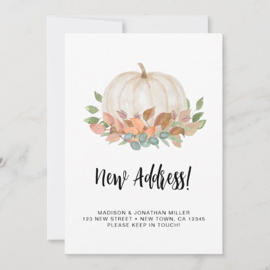 Pompoen Herfst verplaatsen Aankondiging (Voorkant)