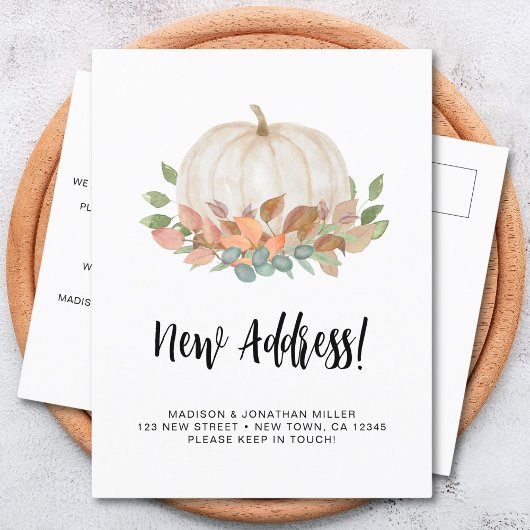 Pompoen Herfst verplaatsen Aankondigingskaart