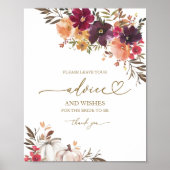 Pompoen Herfst Vrijgezellenfeest Advies Kaart Teke Poster (Voorkant)